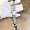 Tiktok Mantian Star Set Pequena Mesa Temperamento Moda Cheia de Diamantes Pulseira Quadrada Relógio Feminino de Quartzo