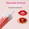 100pcs lèvres baguettes applicateurs brosse à lèvres jetable, rouge à lèvres brosse brillant à lèvres applicateur baguettes, applicateur de maquillage outil de beauté B5dB #