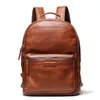 Backpack Vintage Men's Large Capacity Leather With Plant Tanning - Head Layer Cowhide Shoulder Bag