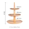 Other Bakeware Tools Wood Cake Stand Holder Serving Tray Plant Dessert Cupcake Fruit Tiered Platter Decoration For Home Party Kitchen Ot35A