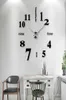 Nowa dekoracja domu duża 273747 cala lustra zegar ścienny nowoczesny design 3D DIY DUŻY dekoracyjny zegar ścienny zegarek na ścianie wyjątkowy prezent 2017697884