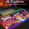 Pads Anime Adventure time RGB Grote muismat Grote XXL muismat Anime Muistapijt Toetsenbord Computer mousepad Led-achtergrondverlichting Mause Pad