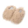 Komfort naśladowania Plaży Sheep Hair Kaptery ciepłe kobiety dom codziennie zwykłe bawełniane kapcie lekkie gai rozmiar 36-49
