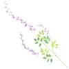 Dekorative Blumen 12 PCs Künstliche Wisteria Ivy Hanging Rebe Kunst Seiden Blume Girlande Lila Hochzeitsbogen Dekoration gefälschte Pflanzenblatt