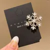 Accessoires pour cheveux perle strass flocon de neige épingle à cheveux Vintage pince latérale diamant noël argent Barrettes femme