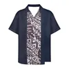 Men'S Casual Shirts Mens Polynesian Tribal Tongan Totem Tattoo Tonga Prints Hawaiian Shirt Men Summer Holiday Short Sleeve Beach Tops Dhiih