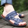 Sandali sandali maschile sandali sandali estate in pelle sandali nuovi uomini estivi sandals sandals tendenza scarpe da spiaggia pannelli202