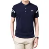 Zomer heren T-shirt mode opstaande kraag trend slim fit jeugd korte mouw casual Koreaanse versie