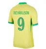 새로운 2024 CASEMIRO 예수 브라질 축구 유니폼 Richarlison Camiseta Raphinha Paqueta Vini Jr Rodrygo Brasil Maillots 축구 셔츠 남자 아이들 여자 팬 플레이어