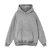 Partihandel vintage tvättad hoodie tie färgämne 3d tryck syratvätt tungvikt bomull fransk frerry överdimensionerade mens hoodies