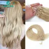 Przedłużenie mikro pętli ludzkie przedłużenia włosów proste mikro koraliki przedłużenia włosów Remy Hair Micro łącze Hair Extensions 1gr/Strand, 50pcs