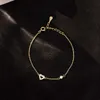Bracelet en argent sterling 925 plaqué or 14 carats sous le banian, design d'amour féminin, tempérament simple et exquis, bracelet cœur polyvalent