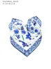 Lenços de porcelana azul e branca pequenos fraents impressos lenços de seda natural feminino sarja seda hijab lenços de seda reais lenço L240322