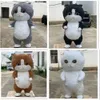 Mascot kostymer 2m/2,6 m vuxen ierable päls vit katt maskot kostym underhållning rolig djur karaktär spränger kostym för marknadsföring
