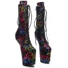 Boots Leecabe Sexy Heelless High Heel Boots Lady Gaga Boots Short Shoes Women Unisex Boots Heelless Boot