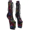 Stövlar leecabe sexig Heelless High Heel Boots Lady Gaga Boots korta skor Kvinnor unisex stövlar Heelless Boot