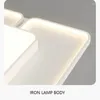 天井照明白色のLEDシャンデリア照明ベッドルーム長方形の部屋のキッチン屋内照明ランプ家の装飾ランパラスコルガンテテック