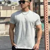 Muscle Exercise Loose Cotton Fitness Short Mens Basketball Autumn Running Training Elastic Sports T-shirt Round Neck