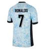 24 25 Portuguessa Soccer Jerseys Fernandes Ronaldo Portugal 2024 Euro Cup Camisetas de fútbol Men Kids Kit B. Fernandes Joao Felix Fans de manga larga Versión de jugador Bernardo