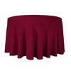 Tischdecke, einfarbig, Heimdekoration, 1 Stück Polyester, rund, Weiß/Schwarz/Rot/Blau/Gold, Hochzeit, Geburtstag, Party, Ta