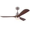 Straight Leaf Lights Simple Electric Living Bedroom Dining Room Fan-Style Ceiling Lamp Freque