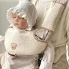 ソフトコットン格子縞の赤ちゃんビブ漫画ウエストスツール保護カバーパッド幼児用幼児用摂食布