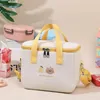 Portable Lunch Bag Waterproof Thermal Insulated Box Bento Pouch Dinner Insulation Student Thickened Cute Bags 240312