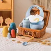 Sorting Nesting Stacking toys Baby feeding utensil box set silicone bib cat cup bowl spoon stacking doll toy baby free of bisphenol A birth vintage gift 24323