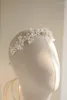 Hair Clips Wedding Accessories Porcelain Flower Headband Hairband For Bride Women Silver Color Headpiece Crown Headwear Bridal Jewelry
