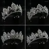 Pinces à cheveux de luxe, couronne diadème de mariée, accessoires de mariage pour femmes, couleur argent, strass cristal, couvre-chef de mariée