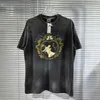Erkek Tişörtleri 2024 Yeni Bahar Yaz Yıkanmış Aziz Michael Vintage T Shirt Erkekler İçin Kadınlar Melek Bebek Baskı Tees Pamuk T-Shirt J240322