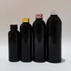 Storage Bottles 100ml 150ml 200ml 250ml Empty Plastic Cosmetic With Gold Black Aluminium Cap For Shampoo Shower Gel Packaging