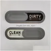 Fridge Magnets Dishwasher Magnet Clean Dirty Sign Stickers Oval Indicator Acrylic Uv Process Abs Paint Fashion Home Decoration Drop Dhwll