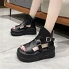 Chaussures habillées pour femmes 2024 Vente de mode dentelle sur sandales pour femmes de base plate-forme Peep Toe dames éponge bas Sport