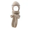 Blankets Integrated Hat Scarf Knitting Hats And Scarves Face Neck Soft Warm Covers Beanies For Cold Weather Traveling Blanket