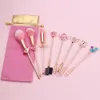 cute Cardcaptor Sakura Makeup Brushes Set Outfit Pink Synthetic Hair Rose Gold Brush Profial Artist Brush Tool Top Quality u2ga#