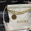 20CM Femmes 22 Sac poubelle Vintage Designer Sac à bandoulière Gold Coin Sac sous les bras en cuir Matelasse Chaîne Sac à main de luxe Fanny Pack Sangle Pochette Porte-carte Sacoche