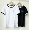 Oversized Designer T Shirt Luxury rainbow color summer sports fashion Short slim-fit top all fashion women black and white patchwork 100%cotton breathable oversized