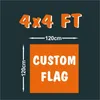 4x4ft Custom Design Home Decoration Wall Hanging Rock Music Posters Fans Polyester Drop Flags Banners 240301