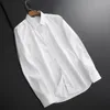 Mens Casual Button Long Sleeved White Shirt Regular Fit Black Pink Male Blouse Dropshiping USA Size XS S M L XL XXL 240320