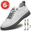 Buty Casual Men Winda Buty Wysokość Buty dla mężczyzn Wysokość Wzrost Białe buty Czarne buty 6 cm Wysokie buty