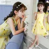 Mädchenkleider Neue Sommermädchen-Freizeitkleidung 2 3 4 Elegante Kinderkleidung 10 bis 12 Jahre alt Studentenkleidung Mode Prinzessin Kleid 24323