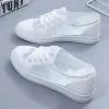 Stövlar sexiga spetsar vita skor kvinnor lägenheter sneakers sommar 2023 nya kvinnliga kausala skor svart duk vulkanisera sneakers för kvinna svart