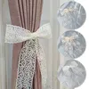 2Pcs Curtain Tieback Bow Lace Window Buckle Pretty Hook Clip Living Room Decor Accessories 240308
