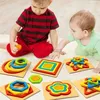 Sortera häckande stapling leksaker montessori form klassificering pussel för förskolans spädbarn barn trä gan barns utbildning och lärande leksaker 240323