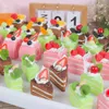Fleurs décoratives 3 pièces, Mousse de fruits artificiels, gâteau Dessert, faux gâteaux, modèle de photographie, accessoires de décoration de vitrine de magasin à domicile