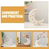 Vases Vase Ornaments Decor Desktop Dried Flower Pot Floral Arrangement Container Moon Shape Ceramic Decorate