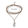 Chokers Choker Fashion Boho Pendant Necklace Mtilayer Collar Chain Simple Jewelry Drop Delivery Halsband Pendants OT4PT