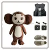 Costumi mascotte Doppio ventaglio 2M 2.6M Iatable Cheburashka Costume da scimmia con grandi orecchie adorabili per carnevale mascotte per adulti