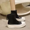 Laarzen 2023 Autumn Winter Boots Women 2022 Platform Wit Black Black Boots For Women Retro Shoes Fur Short Dikke Punk Shoes